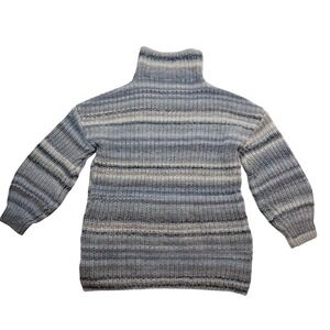 Hatch Maternity Fashioned‎ Turtleneck Sweater Women's 3 Large Wool Gray Chunky
